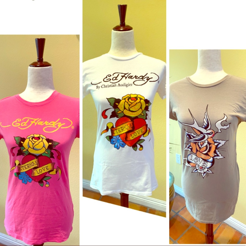 Christian Audigier T-Shirts 3-Pack, Multi-color